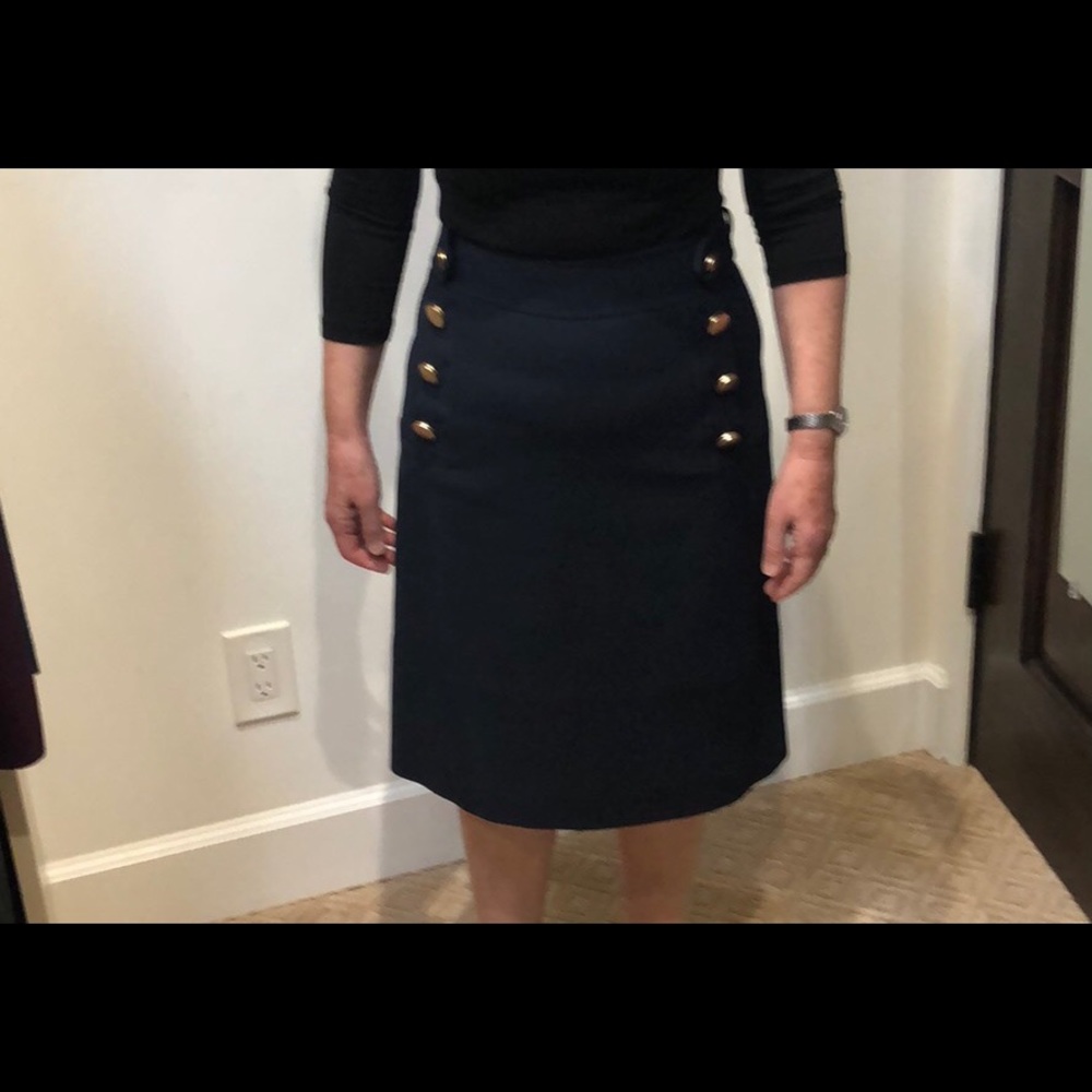 Karen Millen navy knee length skirt